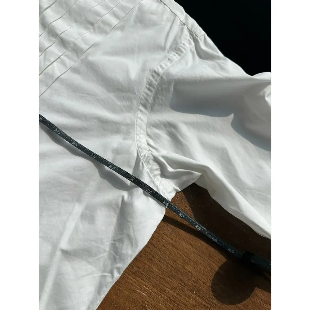 Polo Ralph Lauren Douglas Men's White Solid Cotton Pleated Dress Shirt XL